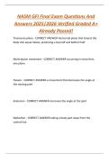 NASM GFI Final Exam Questions And  Answers 2025&vert;2026 Verified Graded A&plus;  Already Passed&excl;