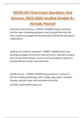 NASM GFI Final Exam Questions And  Answers 2025&vert;2026 Verified Graded A&plus;  Already Passed&excl;