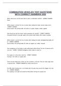 COMBINATION VEHICLES TEST QUESTIONS WITH CORRECT ANSWERS