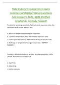 Nate Industry Competency Exam  Commercial Refrigeration Questions  And Answers 2025&vert;2026 Verified  Graded A&plus; Already Passed&excl;