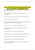 CON 1300 PRACTICE EXAM QUESTIONS WITH CORRECT ANSWERS 