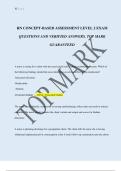 RN CONCEPT-BASED ASSESSMENT LEVEL 2 EXAM  QUESTIONS AND VERIFIED ANSWERS&period; TOP MARK  GUARANTEED