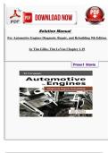 Solution Manual For Automotive Engines Diagnosis&comma; Repair&comma; and Rebuilding 9th Edition by Tim Gilles&comma; Tim LeVan Chapter 1-19