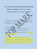 RN ATI CONCEPT-BASED ASSESSMENT PROCTORED FORM A & B EXAM QUESTIONS AND CORRECT VERIFIED ANSWERS&period; TOP MARK GUARANTEED