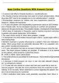  APEA CARDIAC QUESTIONS WITH ANSWERS CORRECT