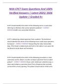NHA CPCT Exam Questions And 100&percnt;  Verified Answers &vert; Latest 2025&sol; 2026  Update &vert; Graded A&plus;