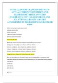 FITSP -AUDITOR EXAM 2026&sol;2027 WITH  ACTUAL CORRECT QUESTIONS AND  VERIFIED DETAILED ANSWERS  &vert;CURRENTLY TESTING QUESTIONS AND  SOLUTIONS&vert;ALREADY GRADED  A&plus;&vert;NEWEST&vert;JUST RELEASED&excl;&excl;&vert;GUARANTEED  PASS