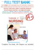 Test Bank for Fundamentals of Nursing&colon; Concepts and Competencies for Practice&comma; 9th Edition &ndash; Craven&comma; Hirnle & Henshaw &vert; 2025&sol;2026 Latest Update