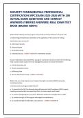 SECURITY FUNDAMENTALS PROFESSIONAL CERTIFICATION SFPC EXAM 2025-2026 WITH 200 ACTUAL EXAM QUESTIONS AND CORRECT ANSWERS &lpar;VERIFIED ANSWERS&rpar; REAL EXAM TEST BANK &lpar;BRAND NEW&excl;&excl;&rpar;