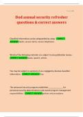 Dod annual security refresher questions & correct answers