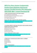 NFPA Fire Alarm System Fundamentals  Practice Exam Questions And Correct  Answers &lpar;Verified Answers&rpar; Plus Rationales  2025&sol;2026 Q&A &vert; Instant Download Pdf 