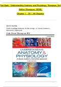 Test Bank - Understanding Anatomy and Physiology&comma; Thompson&comma; 3rd Edition &lpar;Thompson&comma; 2020&rpar;&comma; Chapter 1 - 25 &vert; All Chapters 