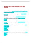 LECOM-SH OPP 1002 EXAM 2 QUESTIONS AND ANSWERS