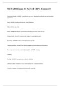NUR 200 Exam &num;1 Solved 100&percnt; Correct&excl;&excl;