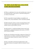 YNC MOCK EXAM PREP Q&A 2026 STUDY GUIDE SOLVED QUESTIONS
