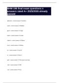 NHM 195 final exam questions n answers rated A&plus; 2025&sol;2026 already passed