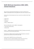 NUR 200 Exam Questions With 100&percnt; Solved Solutions