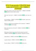 FCLE Exam practice UPDATED Study  Guide QUESTIONS AND CORRECT  ANSWERS 