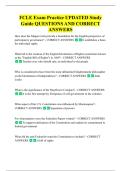 FCLE Exam Practice UPDATED Study  Guide QUESTIONS AND CORRECT  ANSWERS 