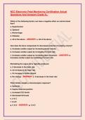 NCC Electronic Fetal Monitoring Certification Actual Questions And Answers Grade A&plus;&period;