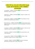 GMS FINAL EXAM UPDATED Study  Guide QUESTIONS AND CORRET  ANSWSER 