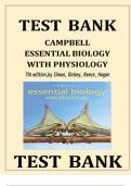 TEST BANK  CAMPBELL  ESSENTIAL BIOLOGY  WITH PHYSIOLOGY  7th edition&comma;by Simon&comma; Dickey&comma; Reece&comma; Hogan 