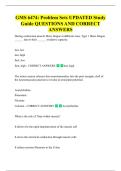 GMS 6474&colon; Problem Sets UPDATED Study  Guide QUESTIONS AND CORRECT  ANSWERS 