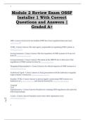 Module 2 Review Exam OSSF  Installer 1 With Correct  Questions and Answers &vert;  Graded A&plus;