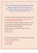 WGU C211 Objective Assessment Final Exam 2026 &ndash; Global Economics for Managers &vert; Comprehensive Study Guide & Practice Concepts