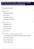 THE OG NHM 211 FINAL EXAM STUDY GUIDE &lpar;questions well answered&rpar; 2025&sol;2026