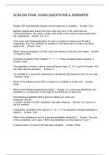 SCM 200 FINAL EXAM QUESTIONS & ANSWERS