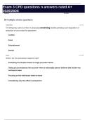 Exam 3 CPD questions n answers rated A&plus; 2025&sol;2026
