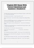 Virginia HIC Exam With  Correct Questions and  Answers &vert; Graded A&plus;