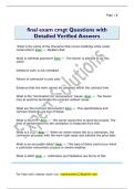 final exam cmgt Questions with  Detailed Verified Answers 