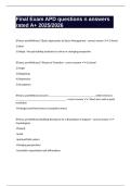 Final Exam APD questions n answers rated A&plus; 2025&sol;2026