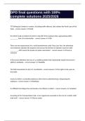 DPD final questions with 100- complete solutions 2025&sol;2026