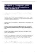 DPD EXAM -5 Penal Code 3 & CCP questions with complete solutions graded A&plus; 2025&sol;2026