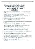 DAANCE Module 3 &lpar;Anesthetic  Drugs & Techniques&rpar; Study  Questions And Answers  2026&sol;2027