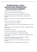 DAANCE Module 1 Basic  Sciences Exam Questions And  Correct Answers 2026&sol;2027 