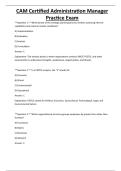 CAM Certified Administration Manager Practice Exam