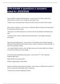 CPD EXAM 4 questions n answers rated A&plus; 2025&sol;2026