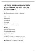 4TH CLASS ABSA EXAM FINAL PAPER 2026 EXAM QUESTIONS AND SOLUTIONS 100 PERCENT CORRECT