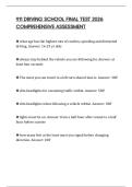 911 DRIVING SCHOOL FINAL TEST 2026 COMPREHENSIVE ASSESSMENT