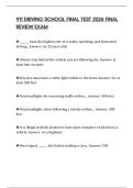 911 DRIVING SCHOOL FINAL TEST 2026 COMPREHENSIVE ASSESSMENT