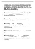 911 DRIVING KNOWLEDGE TEST EXAM SCRIPT 2026 COMPREHENSIVE QUESTIONS AND SOLUTIONS GRADED A&plus;
