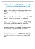 USA Weightlifting Level 1 MOST TESTED Questions With 100&percnt; Correct Answers &lpar;GUARANTEED PASS&rpar; UPDATED 2026