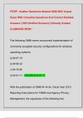 FITSP - Auditor Questions Newest 2026-2027 Actual  Exam With Complete Questions And Correct Detailed  Answers &lpar;100&percnt;Verified Answers&rpar; &excl;&vert;Already Graded  A&plus;&vert;&vert;BRAND NEW&excl;&excl;