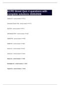  KCPD Street Quiz 4 questions with complete solutions 2025&sol;2026
