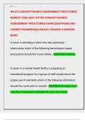 RN ATI CONCEPT-BASED ASSESSMENT PROCTORED  NEWEST 2026-2027&sol; ATI RN CONCEPT-BASED  ASSESSMENT PROCTORED EXAM QUESTIONS AND  CORRECTANSWERS&vert;ALREADY GRADED A&plus;&vert;BRAND  NEW&excl;&excl;