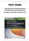 Little and Falace&rsquo;s Dental Management of the Medically Compromised Patient &lpar;9th Edition&rpar; by Little and Miller &ndash; test bank covering Chapters 1&ndash;30